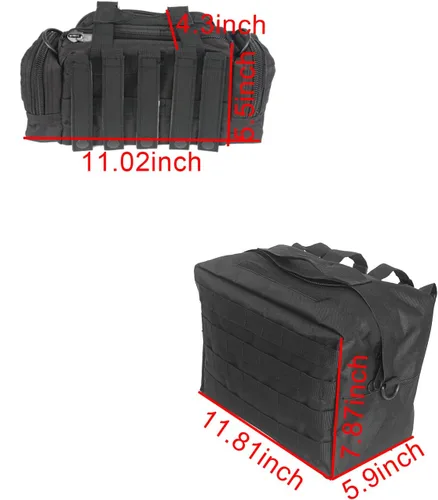 Vista 7 de Hooke Road - Bolsas de almacenamiento para portón trasero Wrangler y kit organizador de carga trasera para Jeep JK Wrangler y Unlimited 2007-2018