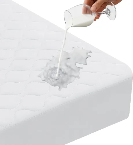 Vista 11 de Protector de colchón impermeable, protector de colchón individual ajustado hasta 16 pulgadas de profundidad, funda de colchón de cama suave