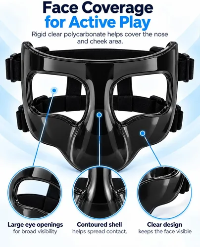 Vista 2 de Nose Guard for Broken Nose, Face Shield Mask for Soccer and Basketball