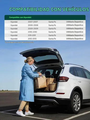 Vista 3 de YHTAUTO Puntales de gas trasero para Hyundai Santa Fe 2007-2012