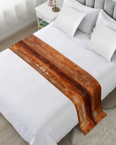 Vista 8 de Camino de cama de Navidad de Papá Noel rosa para cama de tamaño individual, manta decorativa de Navidad para pie de cama, protector de ropa de cama