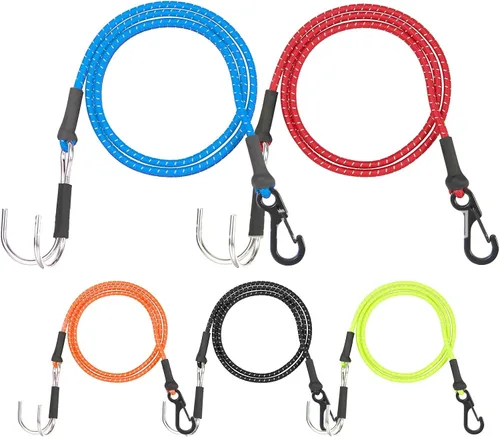 Vista 2 de Accesorios RC a escala 1/10, cuerda de escape de oruga RC 1/10, correa de cabrestante cinético, gancho de remolque, gancho de remolque de rescate
