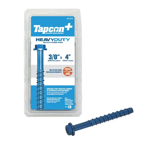 Vista 12 de Tapcon + Anclajes de hormigón Climaseal™ de cabeza hexagonal de servicio pesado 1/2 x 3, 10