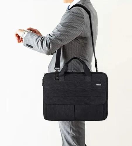 Vista 2 de LANDICI Bolsa para Laptop Funda de Transporte de 15.6 Pulgadas con Correa para el Hombro, Funda Delgada Impermeable para Computadora Compatible