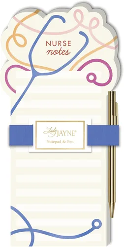 Vista 7 de Lady Jayne - Bloc de notas troquelado con bolígrafo de icono de enfermera, 10 cm x 20 cm, corazón