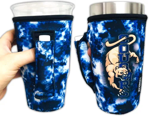 Vista 3 de Drink Handlers - Soporte para vaso de 20 a 27 onzas, funda de neopreno para café y té con asa, funda aislada y soporte para bebidas resistente al