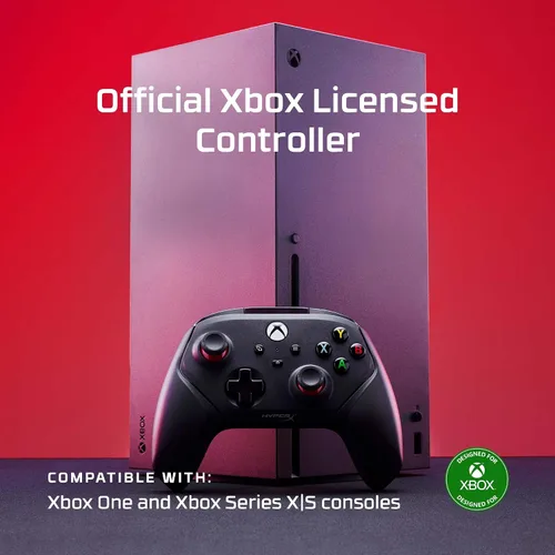 Vista 2 de HyperX Clutch Gladiate - Control con cable para Xbox One, Xbox Series XS, PC, licencia oficial de Xbox, cerraduras de disparo dual, botones