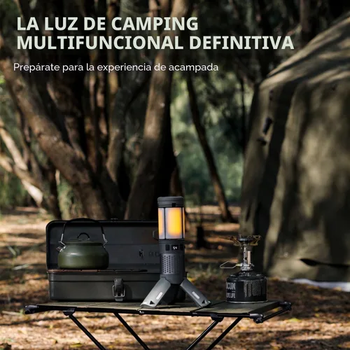 Vista 6 de Luces de camping telescópicas, luces de camping recargables con soporte, linternas de camping plegables de 12000mAh, linternas portátiles con base