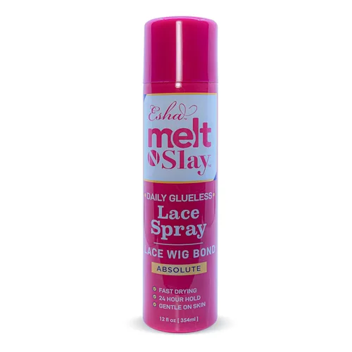 Vista 7 de Esha Melt N Slay - Spray de encaje sin pegamento, fusión y sujeción para pelucas, spray adhesivo de encaje para cerrar pelucas, extensiones, fuerte
