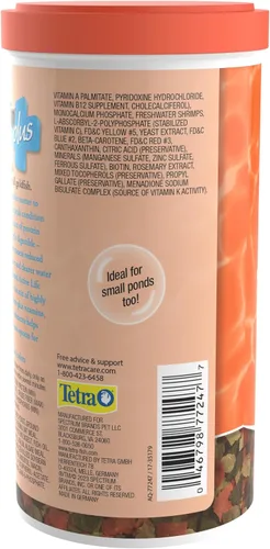Vista 4 de TetraFin Plus Goldfish Flakes 7.06 onzas, dieta equilibrada, con algas para promover la salud