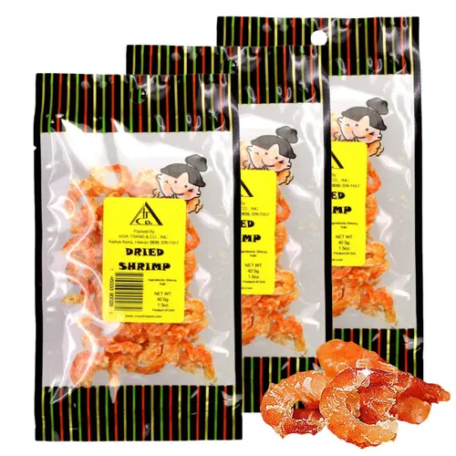 Vista 9 de Camarones grandes de Luisiana secos de Asia Trans, favorito hawaiano, fresco y deshidratado para aperitivos, ensalada asiática de mariscos, pad thai