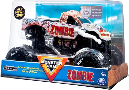 Vista 4 de Monster Jam, Camión monstruo zombi oficial, vehículo fundido a presión de coleccionista, escala 1:24, juguetes para niños y niñas a partir de 3 años
