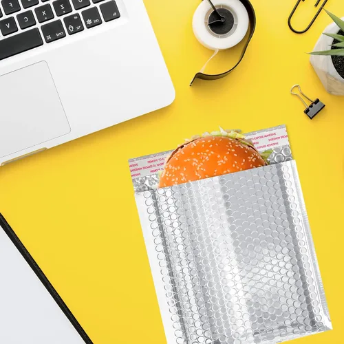 Vista 7 de ABC PACK & SUPPLY Sobres térmicos de burbujas, sobres aislados de papel metálico de 6 x 6 pulgadas, paquete de 10 sobres autoadhesivos impermeables