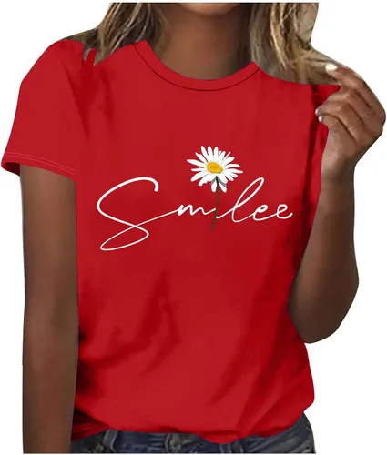 Vista 63 de Camiseta con estampado de animales para mujer, camiseta de libélula divertida, linda camiseta de manga corta, blusa de primavera 2023, camisas