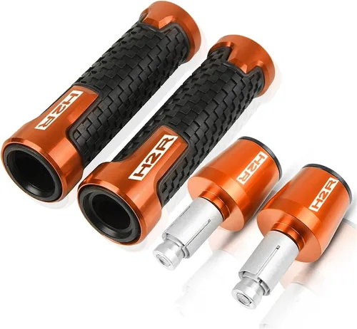Vista 10 de Contrapeso 7/8 "22MM motocicleta accesorios mango extremos agarraderas barra manillar para Kawasaki Ninja H2R H2 R 2015 2016 2017