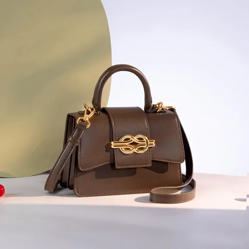 Vista 2 de Milan Chiva Monederos pequeños con asa superior para mujer, mini bolso cruzado, elegante bolso cuadrado