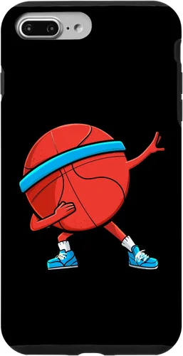 Vista 9 de iPhone 14 dabbing pelota de baloncesto divertido niños hombres mujeres deportes jugador caso