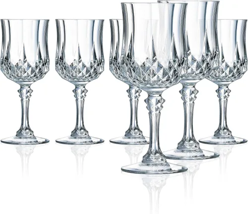 Vista 12 de Cristal D'Arques M0084 Longchamp - Juego de 6 vasos cordiales, 2 onzas, transparente