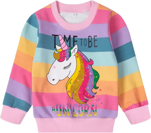 Vista 48 de Sudaderas para niñas pequeñas, cuello redondo, sin botones, de manga larga, para invierno, casual, ropa 2T-7T, Dinosaurio