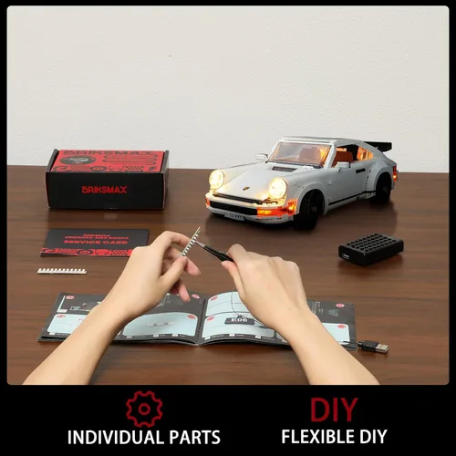 Vista 3 de BRIKSMAX Kit de iluminación LED para Porsche 911 – Compatible con el modelo de bloques de construcción Lego 10295 – No incluye el juego de Lego