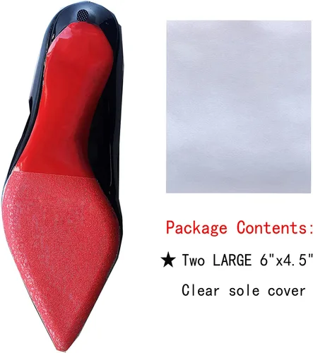 Vista 4 de Almohadillas autoadhesivas transparentes Protector de suela para zapatos para tacones, zapatos de hombre