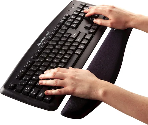 Vista 3 de Fellowes Reposamuñecas para teclado de espuma PlushTouch con MICROBAN - Negro (9252101)