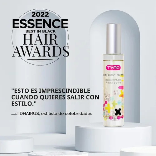 Vista 6 de TYMO Protector térmico para cabello con aceite de argán para herramientas de peinado calentadas, spray acondicionador sin enjuague para suavizar e