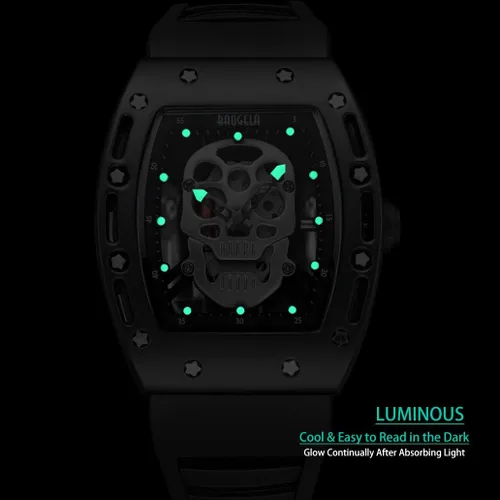 Vista 4 de Mini Focus Unique Men Watch Tonneau Casual Wrist Watch (HollowWaterproofSuper LuminousCalendar) Soft Silicon Band Fashion Cool Watch for Men