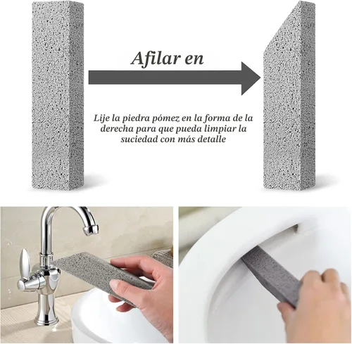 Vista 6 de Paquete de 6 piedras pómez para limpieza de inodoros, anillos de agua dura A-6
