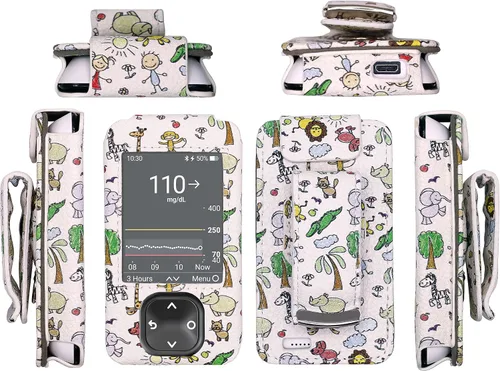 Vista 13 de Funda de piel diseñada con clip y protector de pantalla (incluye para receptor Dexcom G7/G6 (BEL-1)