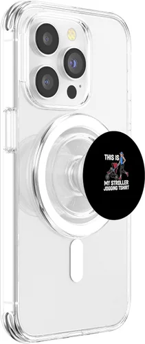 Vista 3 de Jogging Stroller Baby Running Buggy Workout Cardio Fitness PopSockets MagSafe PopGrip for iPhone