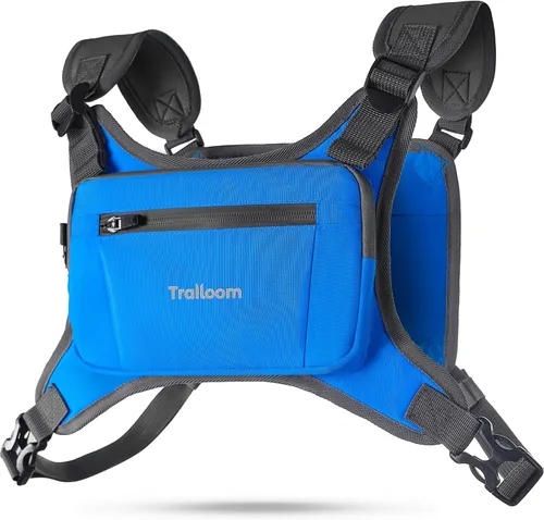Vista 11 de Trailoom Paquete de cofre para correr, chaleco reflectante, repelente al agua, soporte para teléfono, bolsa de entrenamiento para corredores