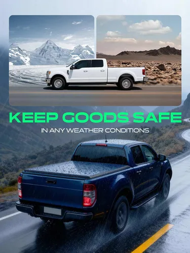 Vista 8 de YHTAUTO - Cubierta enrollable suave para caja de camioneta Toyota de 5.5 pies Compatible with Tundra 2014-2021, 5'6""(66.7"") Bed All Weather