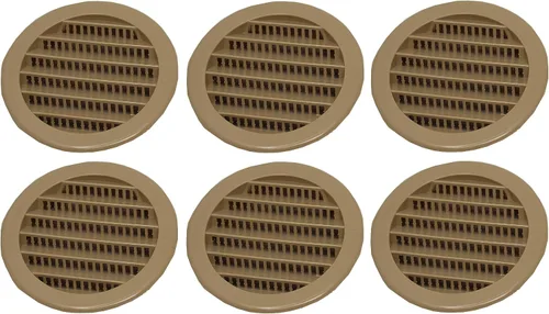 Vista 16 de 2.5 "rejilla redonda de plástico Soffit rejilla de ventilación de aire para reptiles cubierta (6, blanco)