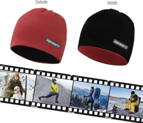 Vista 3 de EMPIRELION Gorro de invierno Softshell con forro polar para correr, 9 pulgadas, gorra táctica térmica, para hombre y mujer