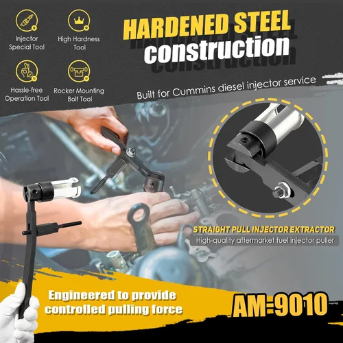 Vista 2 de Extractor de retiro del inyector de combustible 9010 para la herramienta de reparación del inyector diesel Cummins 5.9L y 6.7L, equivalente al