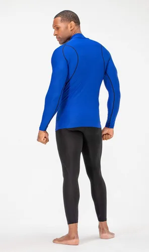 Vista 5 de DEVOPS Paquete de 3 camisas de compresión atléticas de manga larga con cuello alto para hombre
