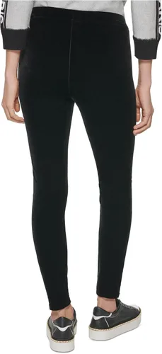 Vista 2 de Karl Lagerfeld Paris Leggings ajustados de terciopelo para mujer