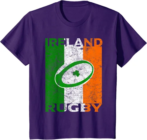 Vista 23 de Camiseta de rugby irlandés con la bandera de Irlanda, regalo vintage Negro