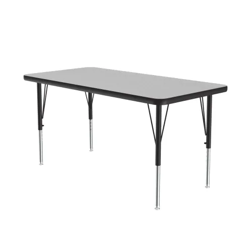Vista 44 de Correll Mesa de Actividades Rectangular para Aula de 24"x36", Altura Ajustable (19"-29"), Granito Negro Laminado Térmico Fusionado Duradero