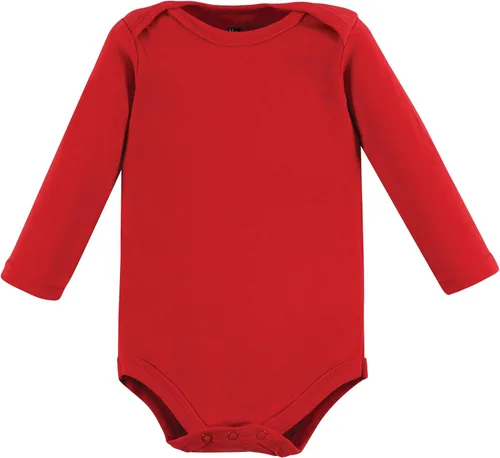 Vista 7 de Hudson Baby Body unisex de algodón de manga larga, para bebé