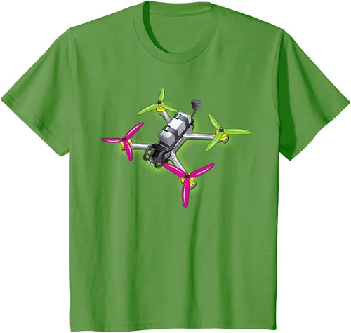 Vista 59 de Freestyle FPV Racing Drone Pilot Acro Quadcopter - Camiseta de sandía, Negro, S
