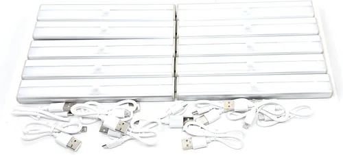 Vista 6 de Lock Connection® - 1 luz LED azul recargable activada por movimiento para gabinete. Pegar en cualquier lugar/10 LED sensor de movimiento