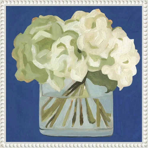 Vista 7 de Amanti Art Lienzo enmarcado para pared, 16 x 16 pulgadas, hortensias blancas II por Emma Scarvey, lienzo enmarcado para pared, obras de arte