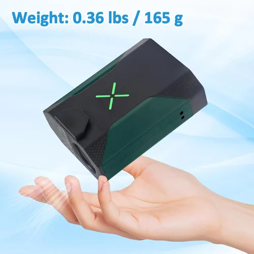 Vista 2 de Fotgear Mini ventilador de cintura portátil, 100 velocidades, 36000 rpm, flujo de aire fuerte, 4500 mAh, alimentado por batería, máximo 16 horas