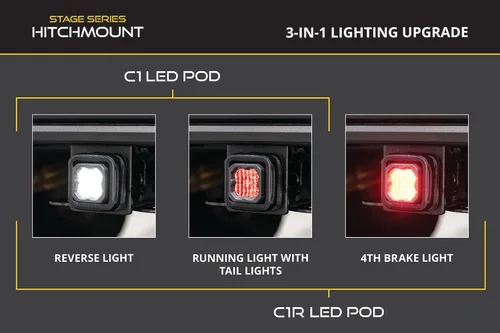 Vista 4 de Diode Dynamics - Kit de luz reversa HitchMount compatible con Toyota Tundra 2022-2026, C1