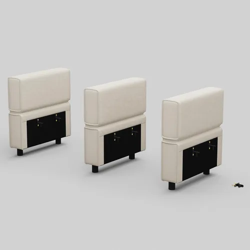 Vista 46 de Belffin Módulo modular de respaldo para sofá seccional para sofá seccional apoyabrazos/respaldo (juego de 4) terciopelo negro