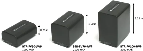 Vista 4 de Wasabi Power Batería para Sony NP-FV70 y Sony DCR-SR15, SR21, SR68, SR88, SX15, SX21, SX44, SX45, SX63, SX65, SX83, SX85, FDR-AX100, HDR-CX105