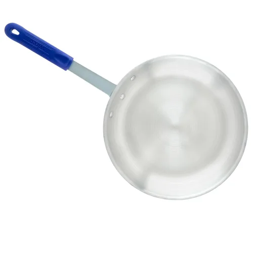 Vista 2 de Winco Sartén/Sartén para freír de aluminio de grado comercial, acabado natural con mango de toque frío, 14 pulgadas