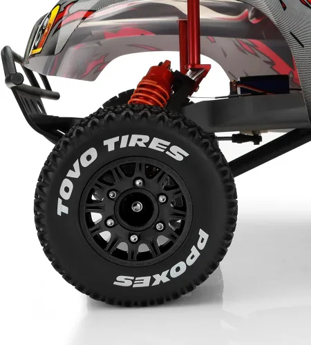 Vista 4 de GLOBACT Ruedas y neumáticos hexagonales RC de 0.472 in/0.551 in 1/10 RC para Arrma Senton Fury Slash Axial Losi Redcat Rc4wd Hex Reemplazo Negro